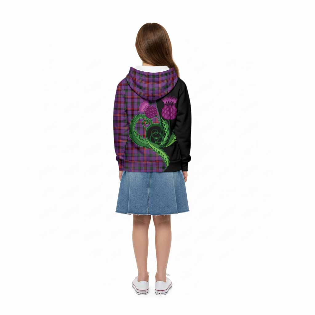 Montgomery Tartan Kid Hoodie Traditional Scottish Thistle