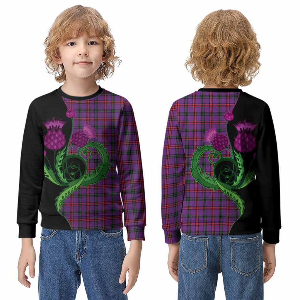 Montgomery Tartan Kid Knitted Sweatshirt Traditional Scottish Thistle