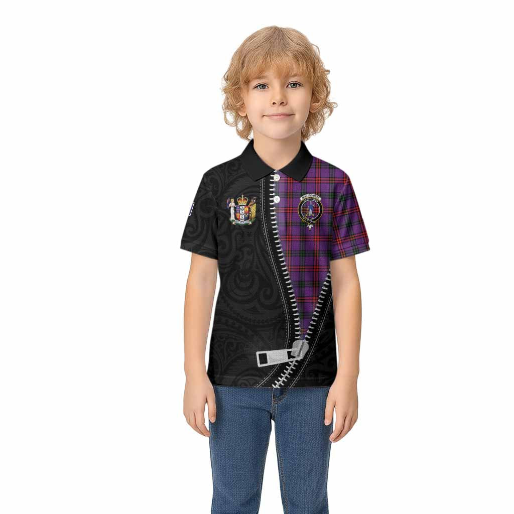 Montgomery Tartan Kid Polo Shirt New Zealand Pattern Unique Zipper Stylized