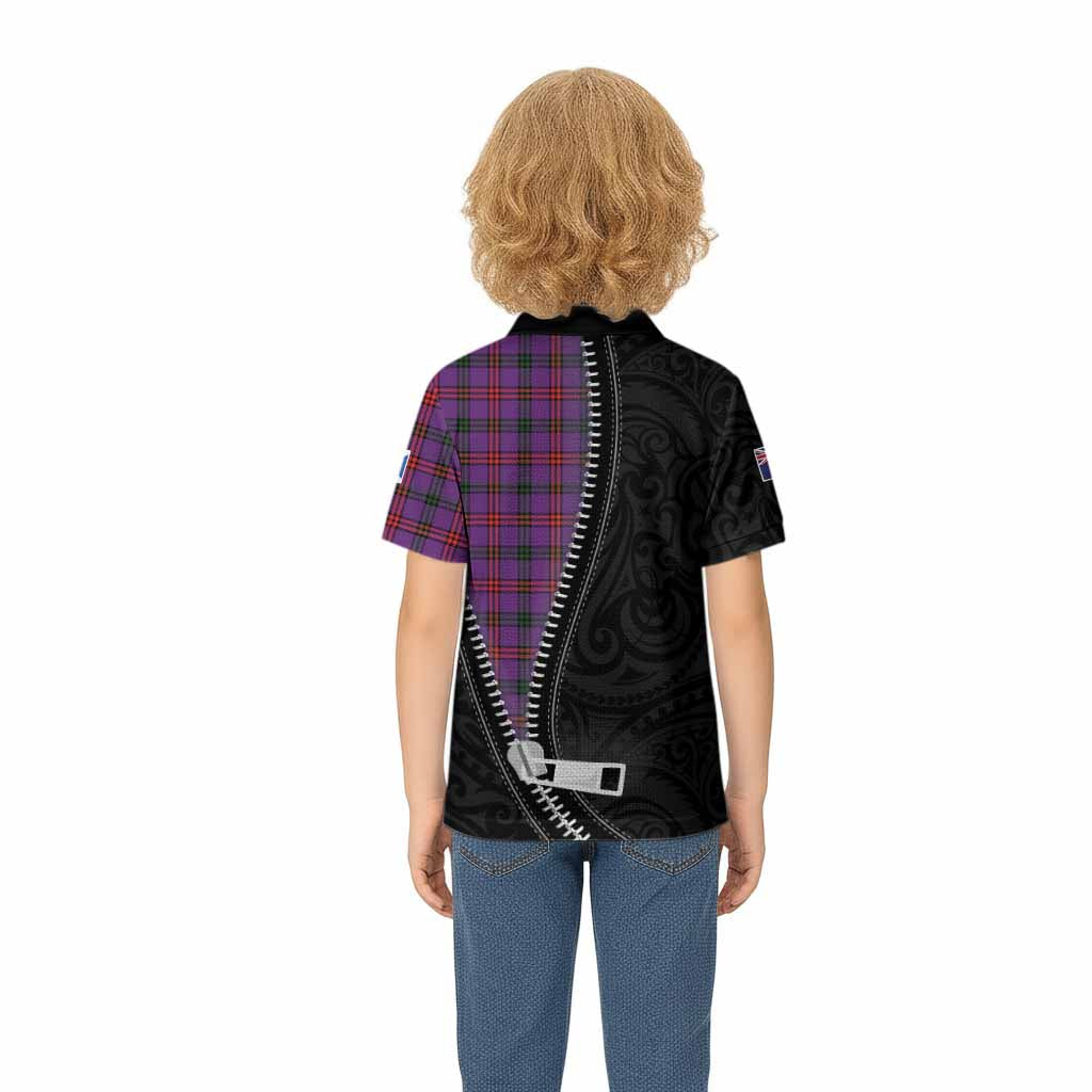 Montgomery Tartan Kid Polo Shirt New Zealand Pattern Unique Zipper Stylized