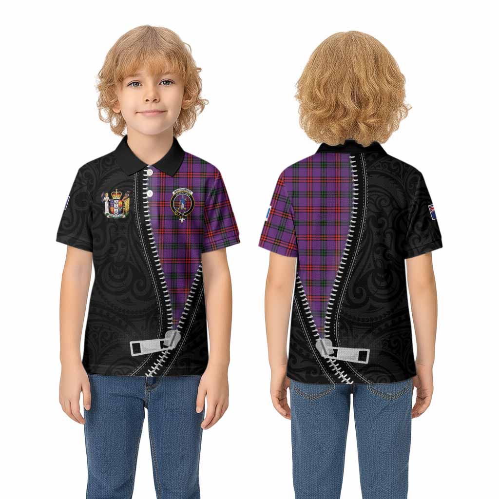 Montgomery Tartan Kid Polo Shirt New Zealand Pattern Unique Zipper Stylized