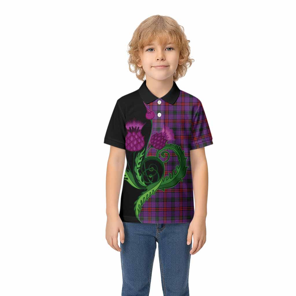 Montgomery Tartan Kid Polo Shirt Traditional Scottish Thistle
