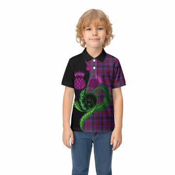 Montgomery Tartan Kid Polo Shirt Traditional Scottish Thistle