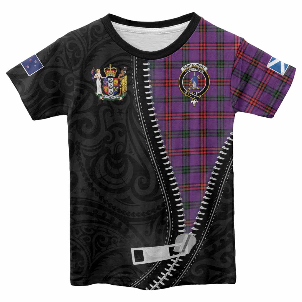 Montgomery Tartan Kid T-shirt New Zealand Pattern Unique Zipper Stylized