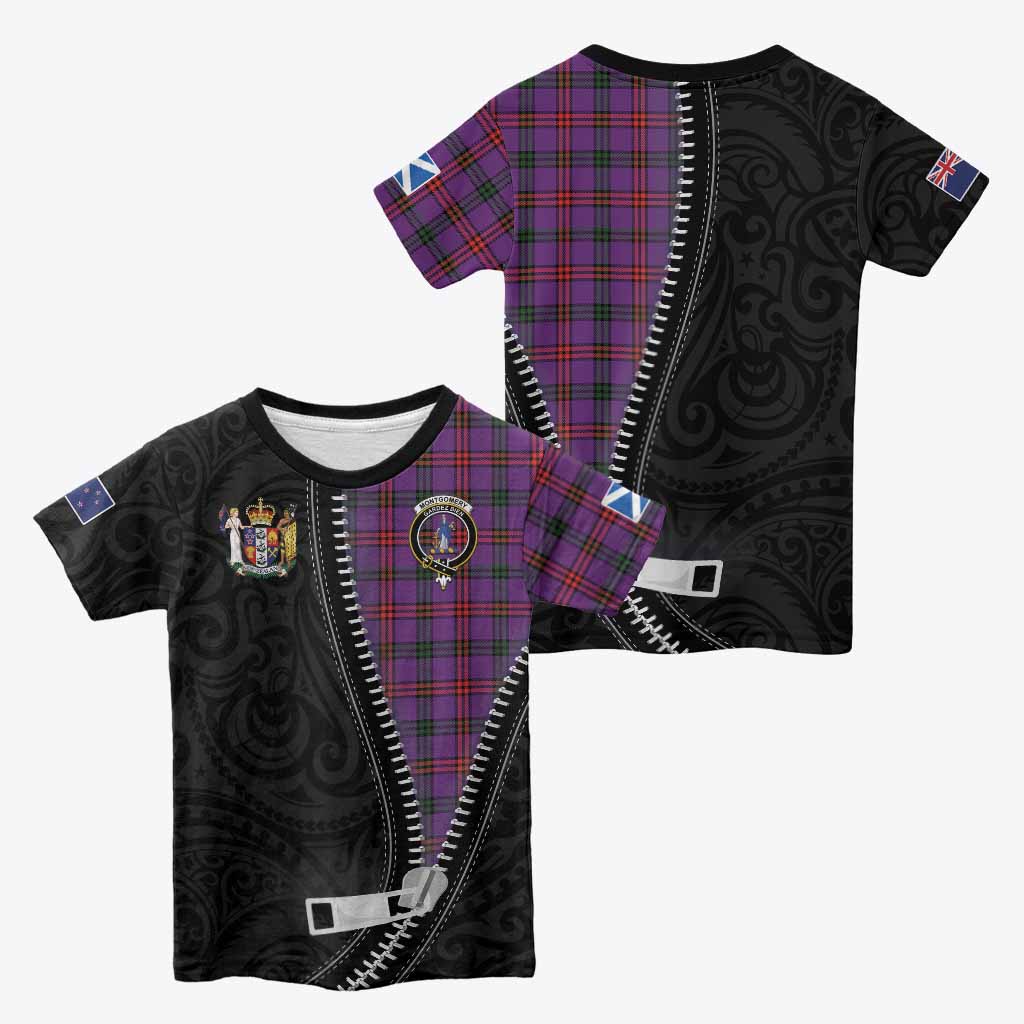 Montgomery Tartan Kid T-shirt New Zealand Pattern Unique Zipper Stylized