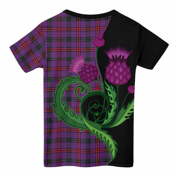 Montgomery Tartan Kid T-shirt Traditional Scottish Thistle