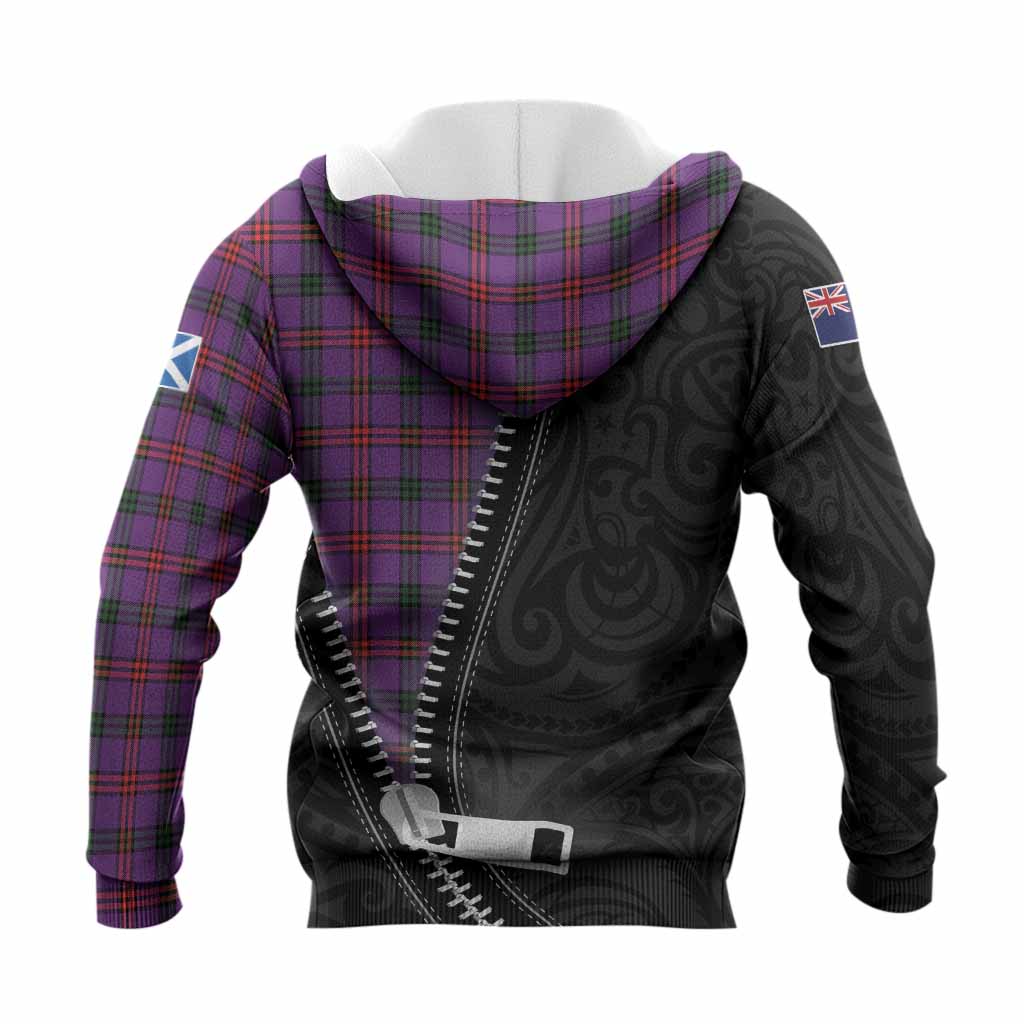 Montgomery Tartan Knitted Hoodie New Zealand Pattern Unique Zipper Stylized