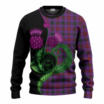 Montgomery Tartan Knitted Sweater Traditional Scottish Thistle