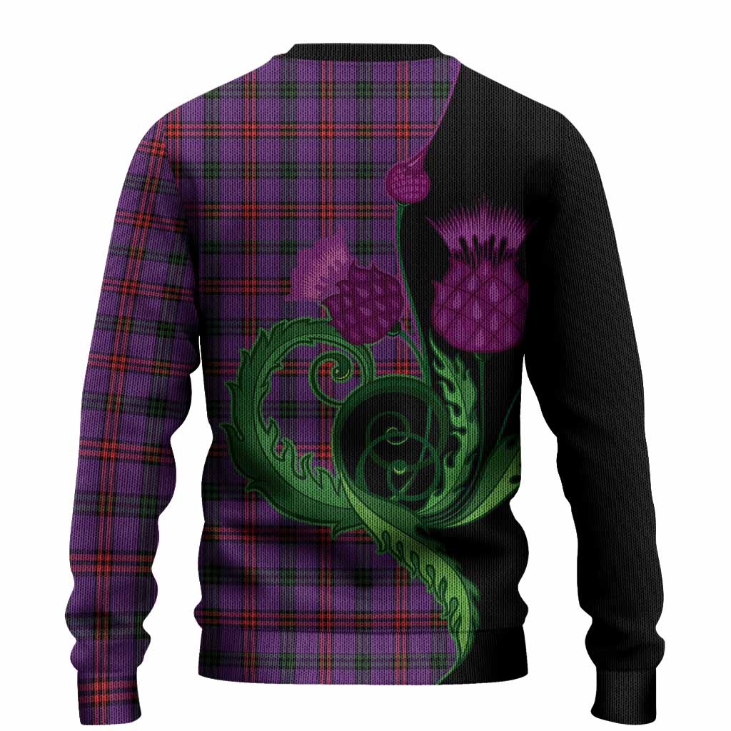 Montgomery Tartan Knitted Sweater Traditional Scottish Thistle