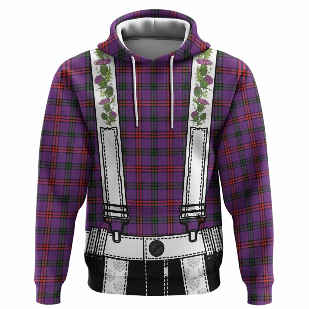 Montgomery Tartan Lederhosen Costume Hoodie Scotland Thistle Floral