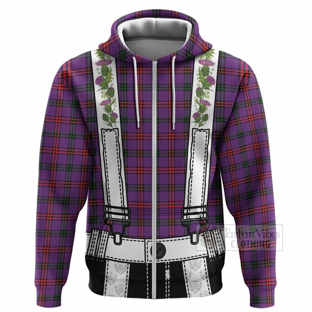 Montgomery Tartan Lederhosen Costume Hoodie Scotland Thistle Floral