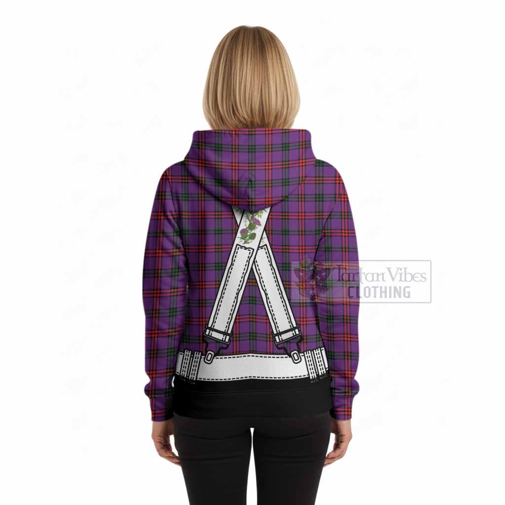 Montgomery Tartan Lederhosen Costume Hoodie Scotland Thistle Floral