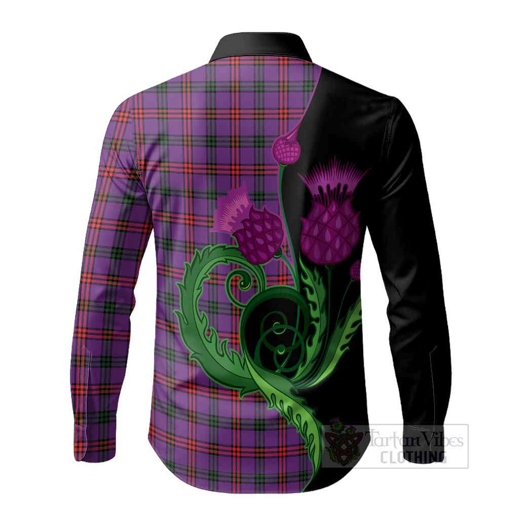 Montgomery Tartan Long Sleeve Button Shirts Traditional Scottish Thistle
