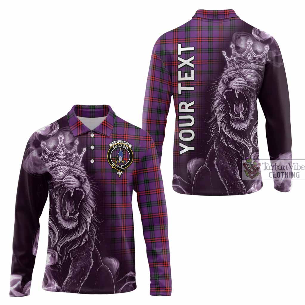 Montgomery Tartan Long Sleeve Polo Shirt Roaring Lion Heritage