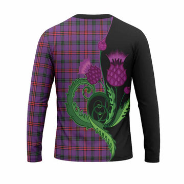 Montgomery Tartan Long Sleeve T-Shirt Traditional Scottish Thistle