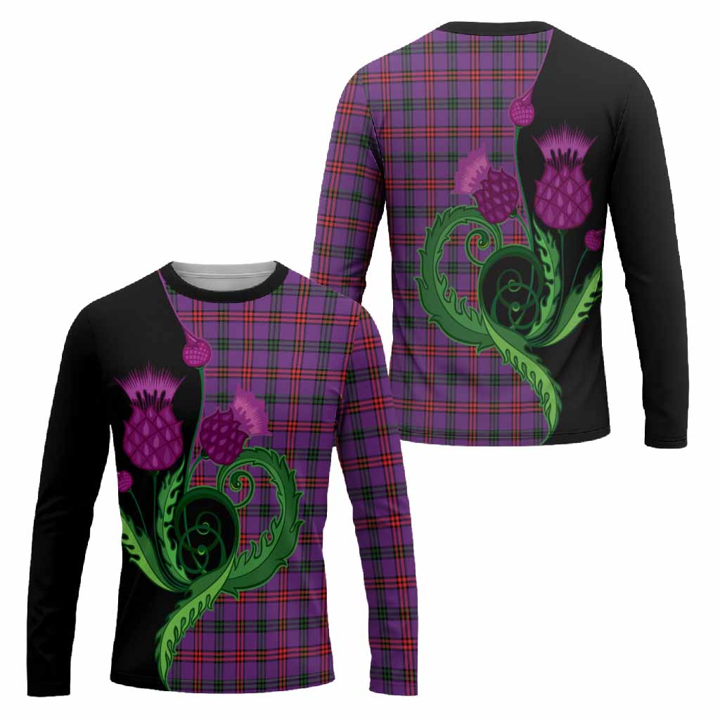 Montgomery Tartan Long Sleeve T-Shirt Traditional Scottish Thistle