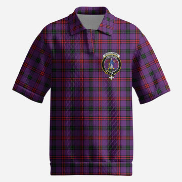 Montgomery Tartan Men’s Polo Sweater Top with Family Crest