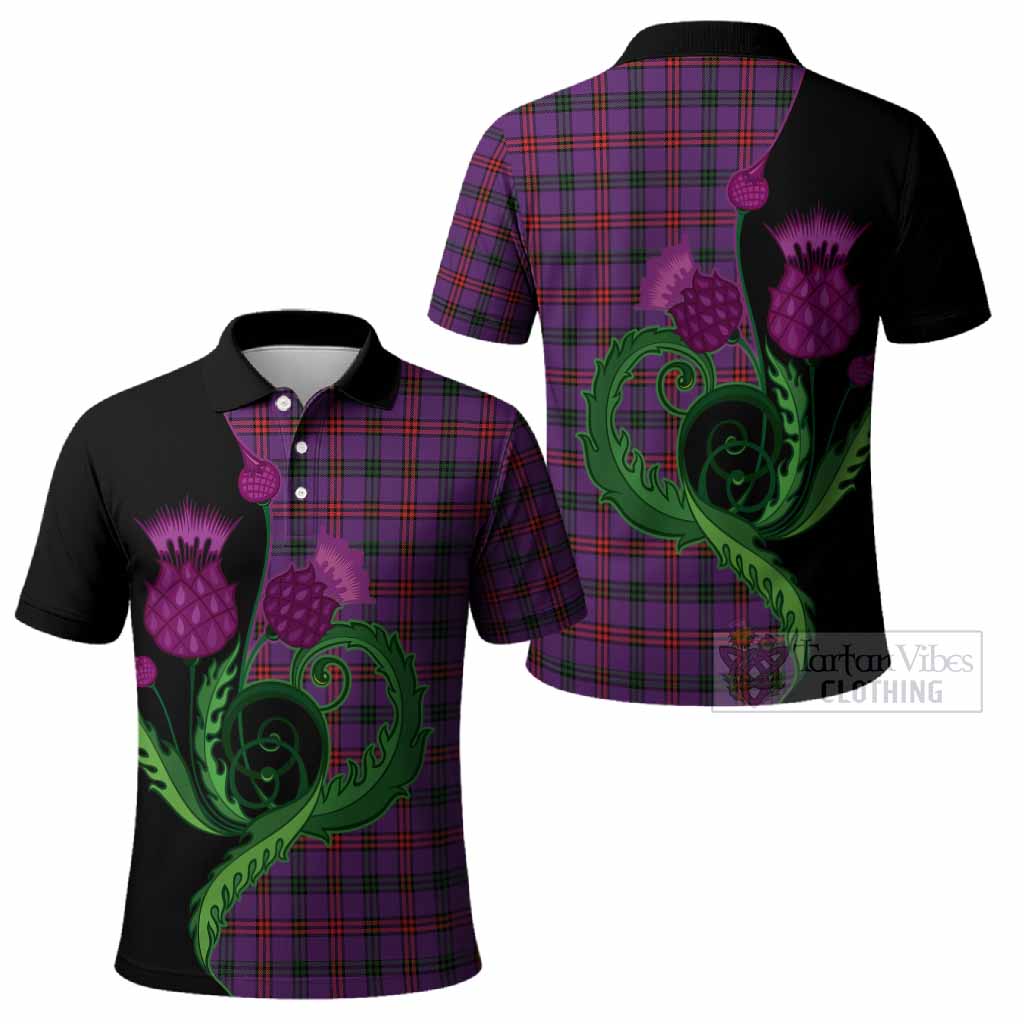 Montgomery Tartan Polo Shirt Traditional Scottish Thistle
