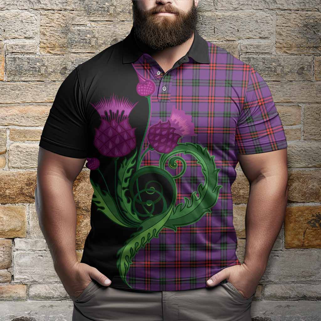 Montgomery Tartan Polo Shirt Traditional Scottish Thistle