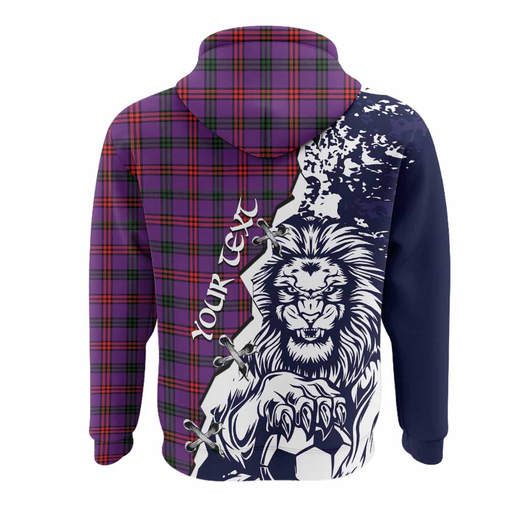 Montgomery Tartan Scottish Hoodie Angry Lion With Soccer Ball Style