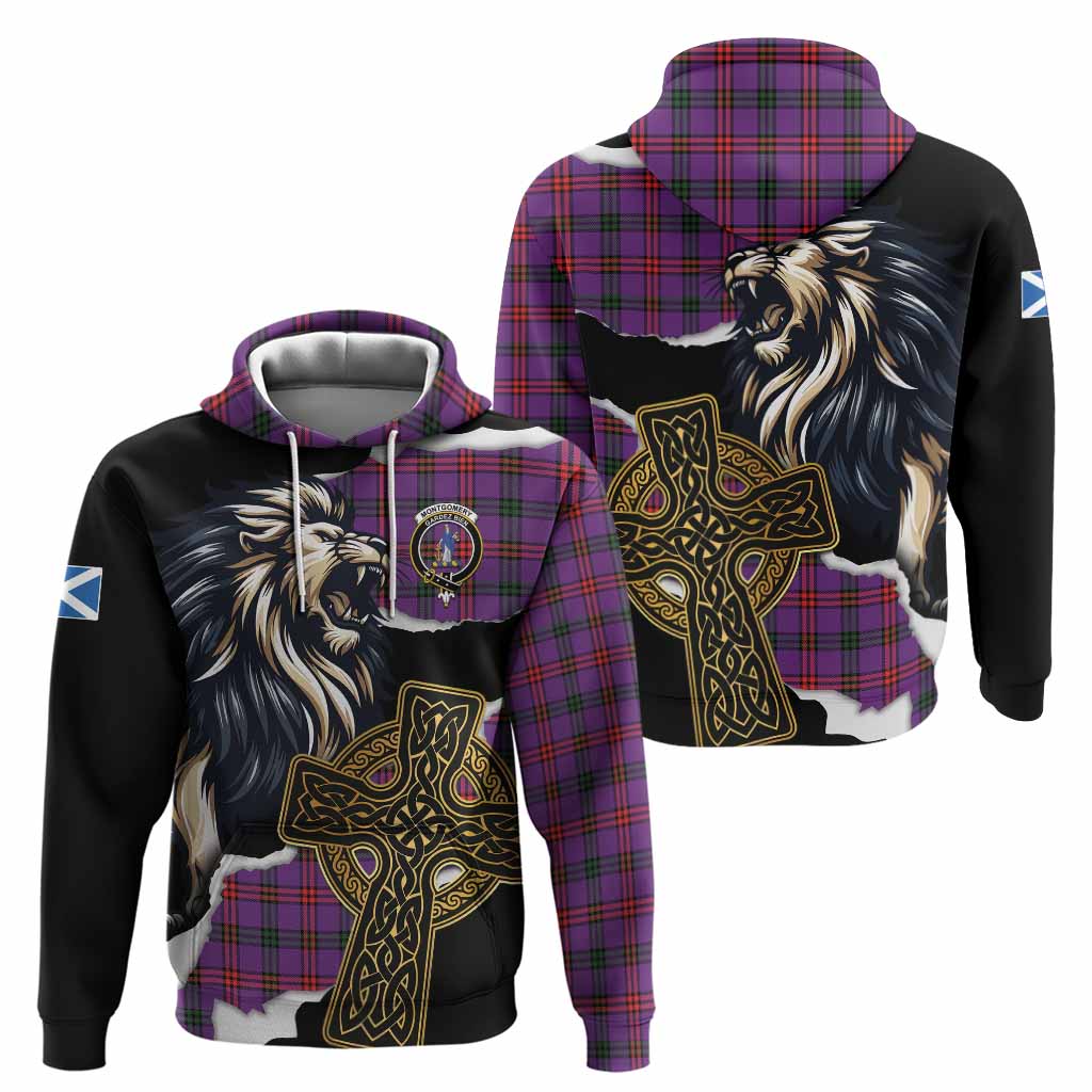 Montgomery Tartan Scottish Hoodie Lion Celtic Heritage