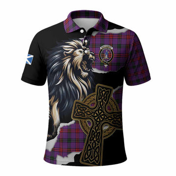 Montgomery Tartan Scottish Polo Shirt Lion Celtic Heritage