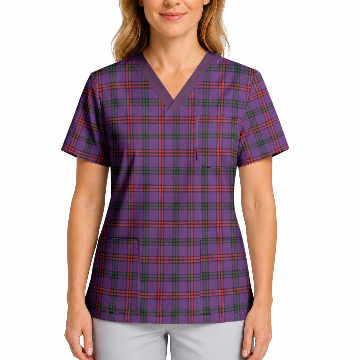 Montgomery Tartan Scrub Top 4XL - Tartan Vibes Clothing