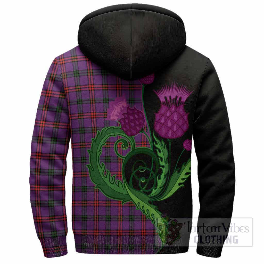 Montgomery Tartan Sherpa Hoodie Traditional Scottish Thistle