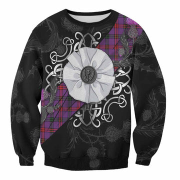 Montgomery Tartan Sweatshirt Jacobite White Rose Unisex - Tartan Vibes Clothing