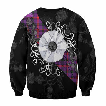 Montgomery Tartan Sweatshirt Jacobite White Rose - Tartan Vibes Clothing