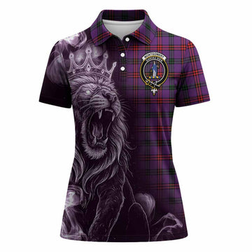 Montgomery Tartan Women Polo Shirt Roaring Lion Heritage