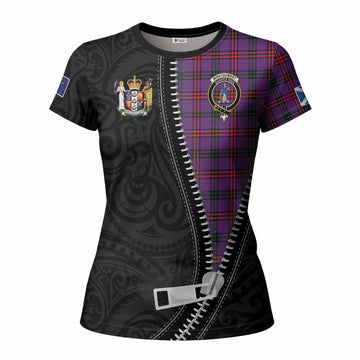 Montgomery Tartan Women T shirt New Zealand Pattern Unique Zipper Stylized