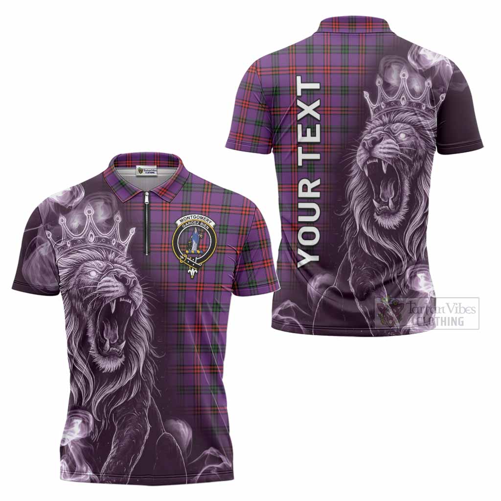 Montgomery Tartan Zipper Polo Shirt Roaring Lion Heritage