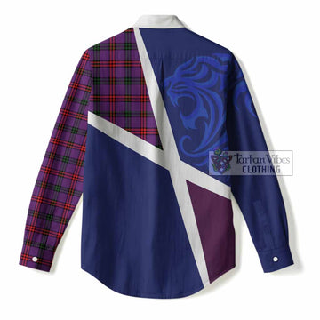 Montgomery The Scottish Football Crest Women Casual Shirt Lion-Tartan Army
