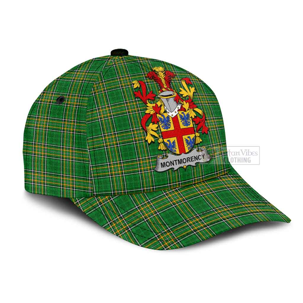 Montmorency Irish Clan Tartan Classic Baseball Cap with Coat of Arms - Tartan Vibes Clothing