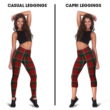 Montrose Tartan Womens Leggings Capri Leggings - Tartan Vibes Clothing