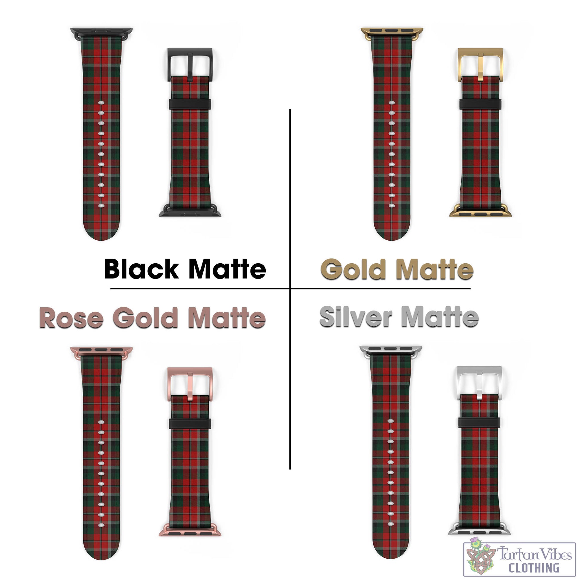 Montrose Tartan Watch Band 42 - 45 mm - Tartan Vibes Clothing
