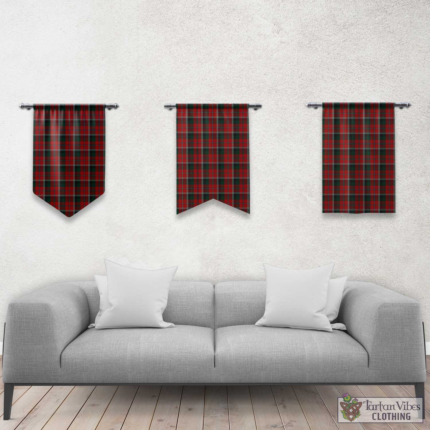 Montrose Tartan Gonfalon, Tartan Banner Rectangle - Tartan Vibes Clothing