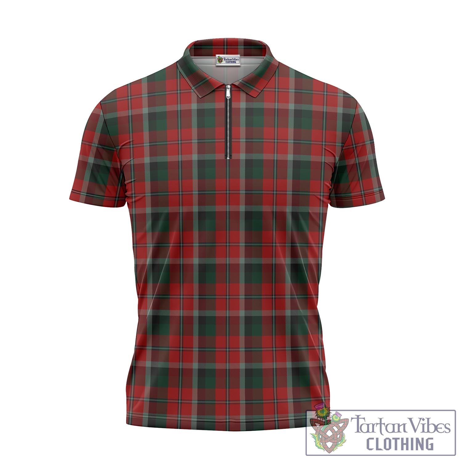 Montrose Tartan Zipper Polo Shirt - Tartan Vibes Clothing