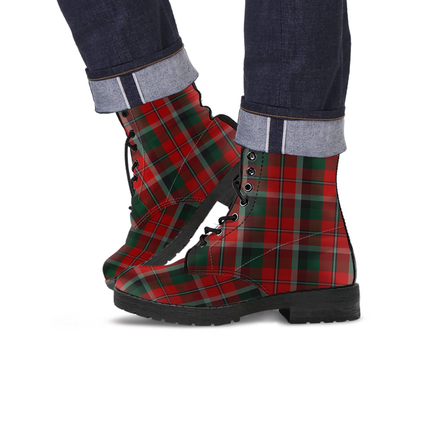 Montrose Tartan Leather Boots - Tartan Vibes Clothing