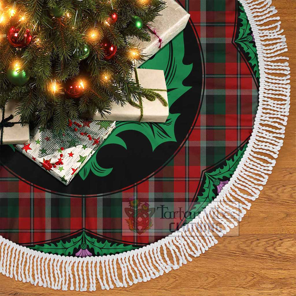 Montrose Tartan Christmas Tree Skirt Scottish Thistle Style - Tartan Vibes Clothing