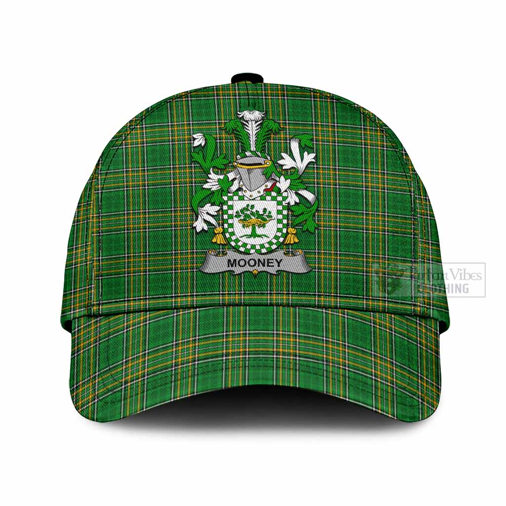Tartan Vibes Clothing Mooney Irish Clan Tartan Classic Cap with Coat of Arms