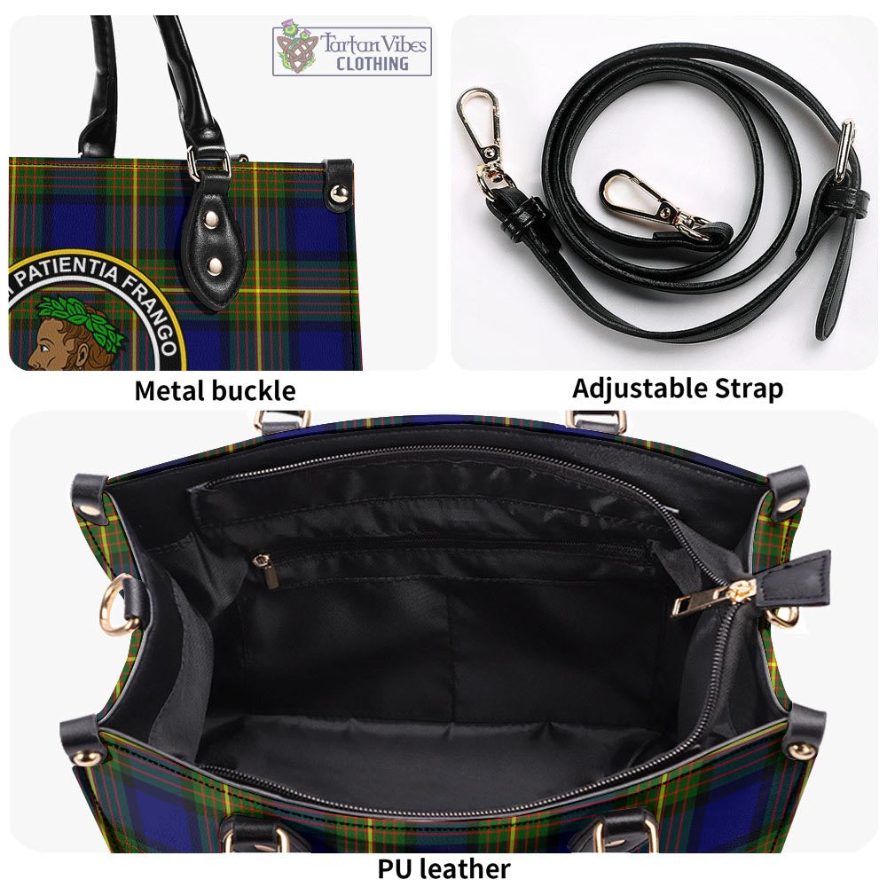 Moore Tartan Luxury Leather Handbags with Family Crest - Tartan Vibes Clothing