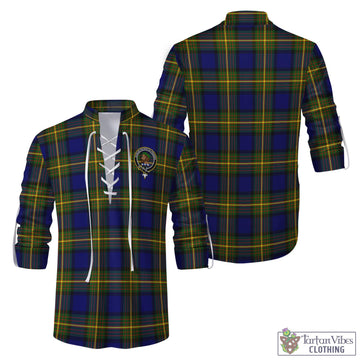 Moore Tartan Men's Scottish Traditional Jacobite Ghillie Kilt Shirt with Family Crest Men - Tartan Vibes Clothing