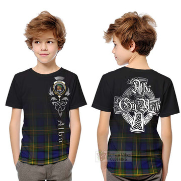 Moore Tartan Kid T-Shirt Featuring Alba Gu Brath Family Crest Celtic Inspired Youth XL Size14 - Tartan Vibes Clothing