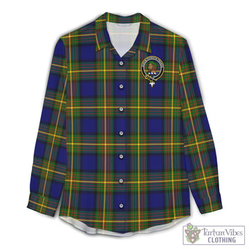 Moore Tartan Womens Casual Shirt with Family Crest