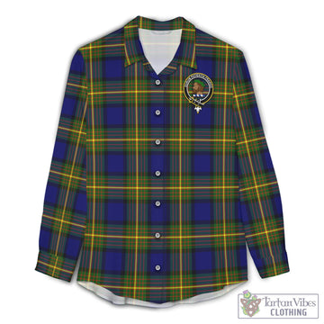 Moore Tartan Women's Casual Shirt with Family Crest Female - Tartan Vibes Clothing