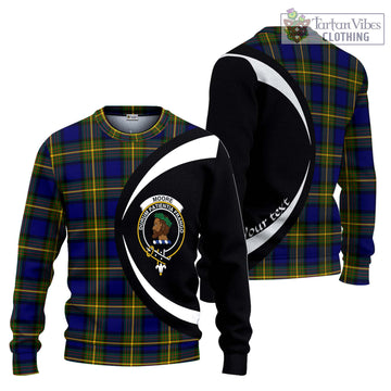 Moore Tartan Ugly Sweater with Family Crest Circle Style Unisex - Tartan Vibes Clothing