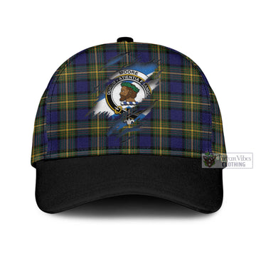 Moore Tartan Classic Cap with Family Crest In Me Style