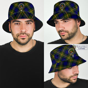 Moore Tartan Bucket Hat with Family Crest Bucket Hat One Size - Tartan Vibes Clothing